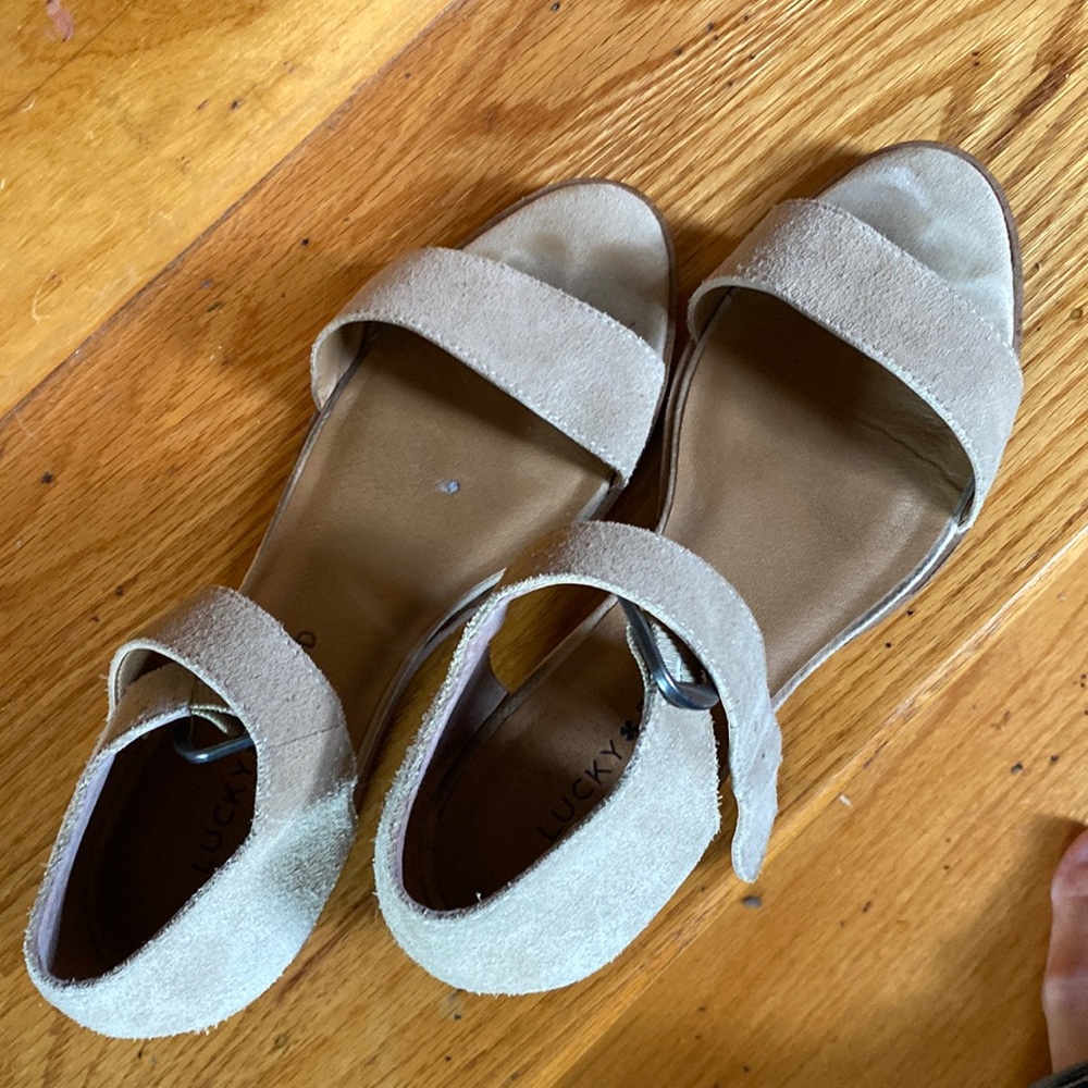 Lucky brand sandals - suede leather upper. 6 1/2